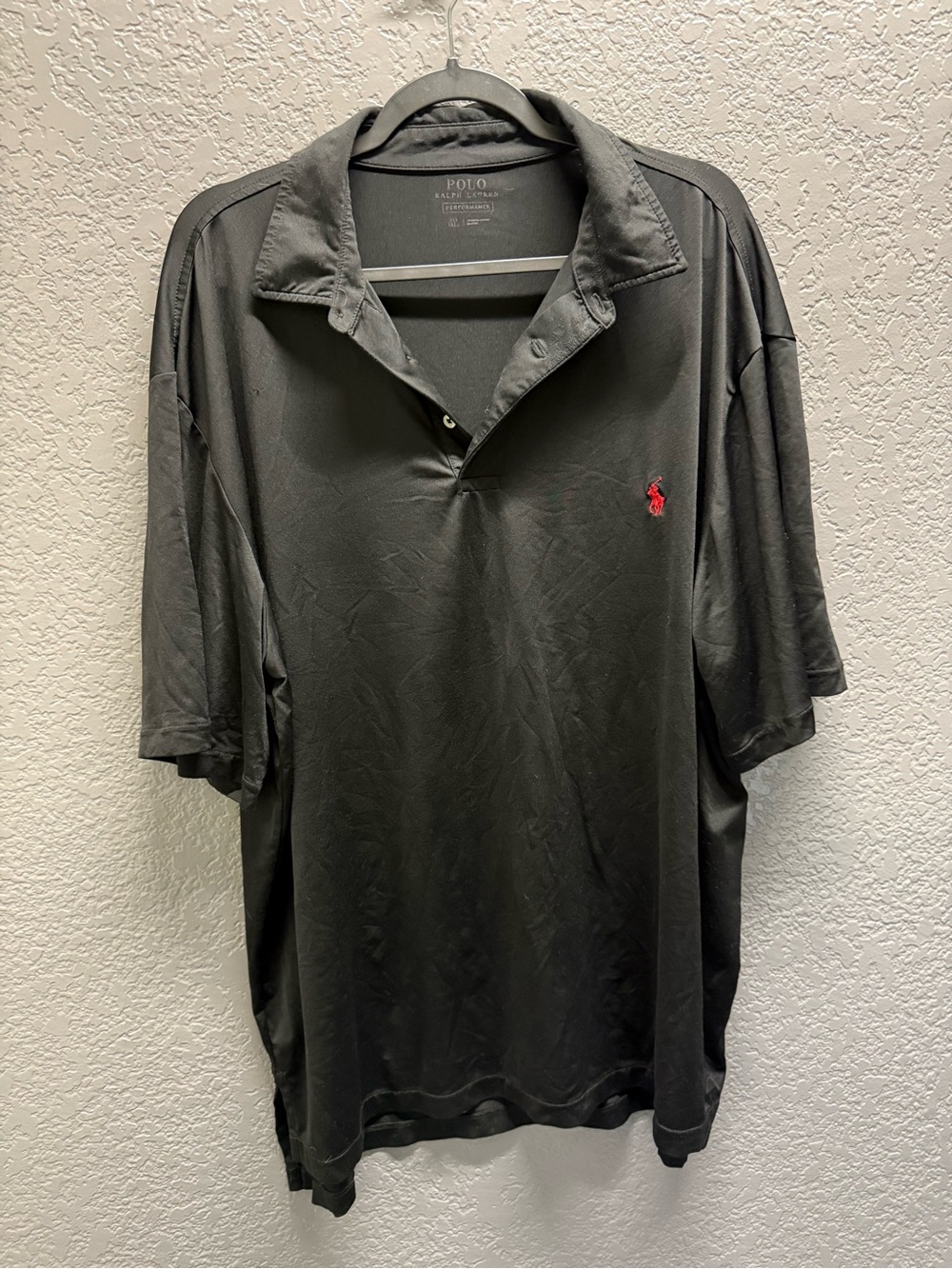 Polo by Ralph Lauren Men's Polo Shirt in Black with Red Logo